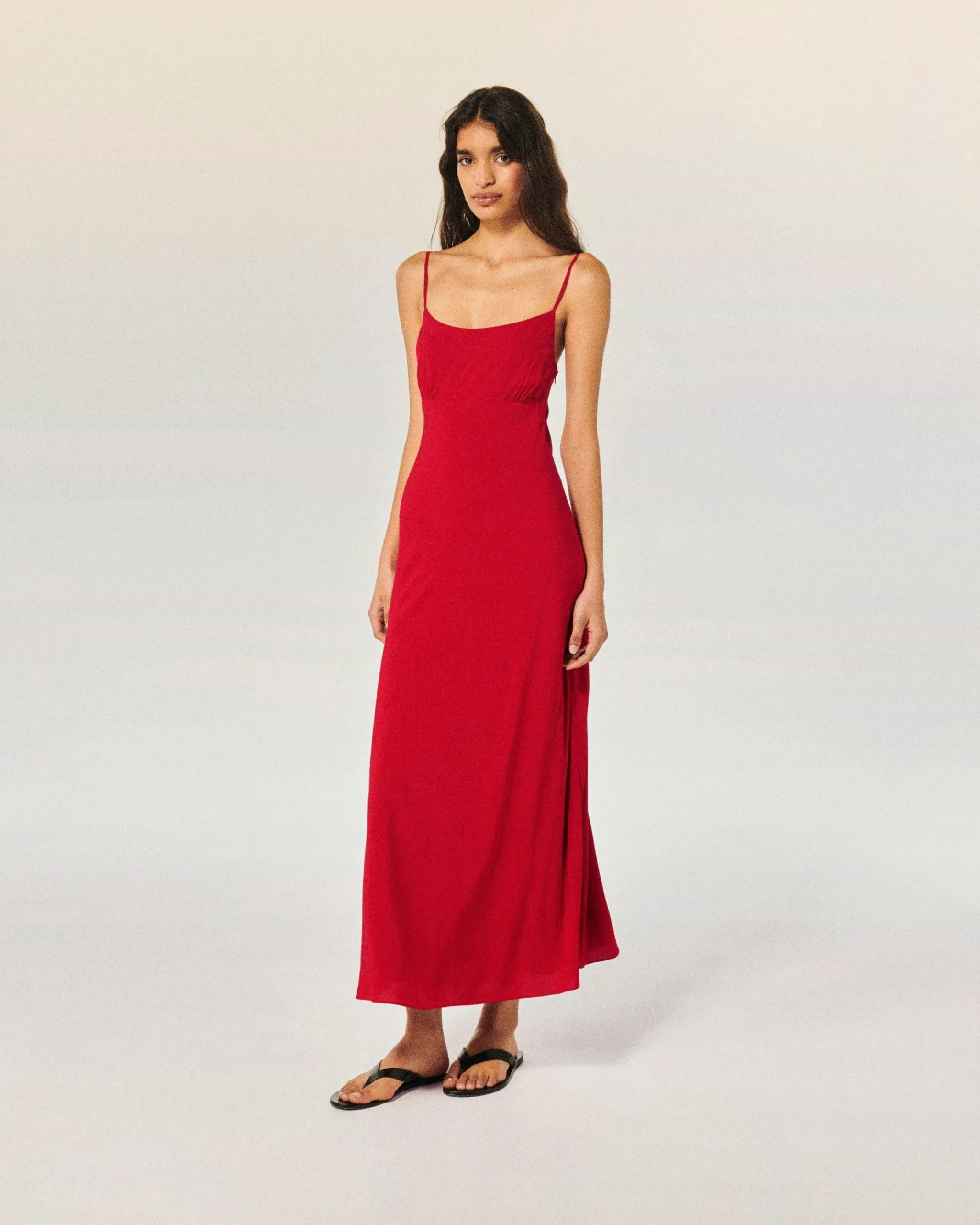 FROM FUTURE Robe Longue Bretelle Ilona Red Store