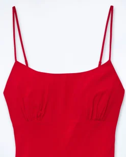 FROM FUTURE Robe Longue Bretelle Ilona Red Store