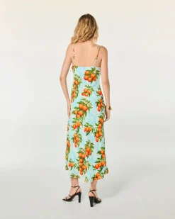 FROM FUTURE Robe Longue Bretelle Ilona OrangeSky Hot