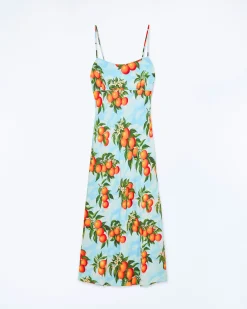 FROM FUTURE Robe Longue Bretelle Ilona OrangeSky Hot