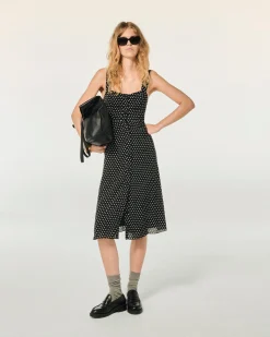 FROM FUTURE Robe Longue Bretelle Leatitia PoisNoir Cheap