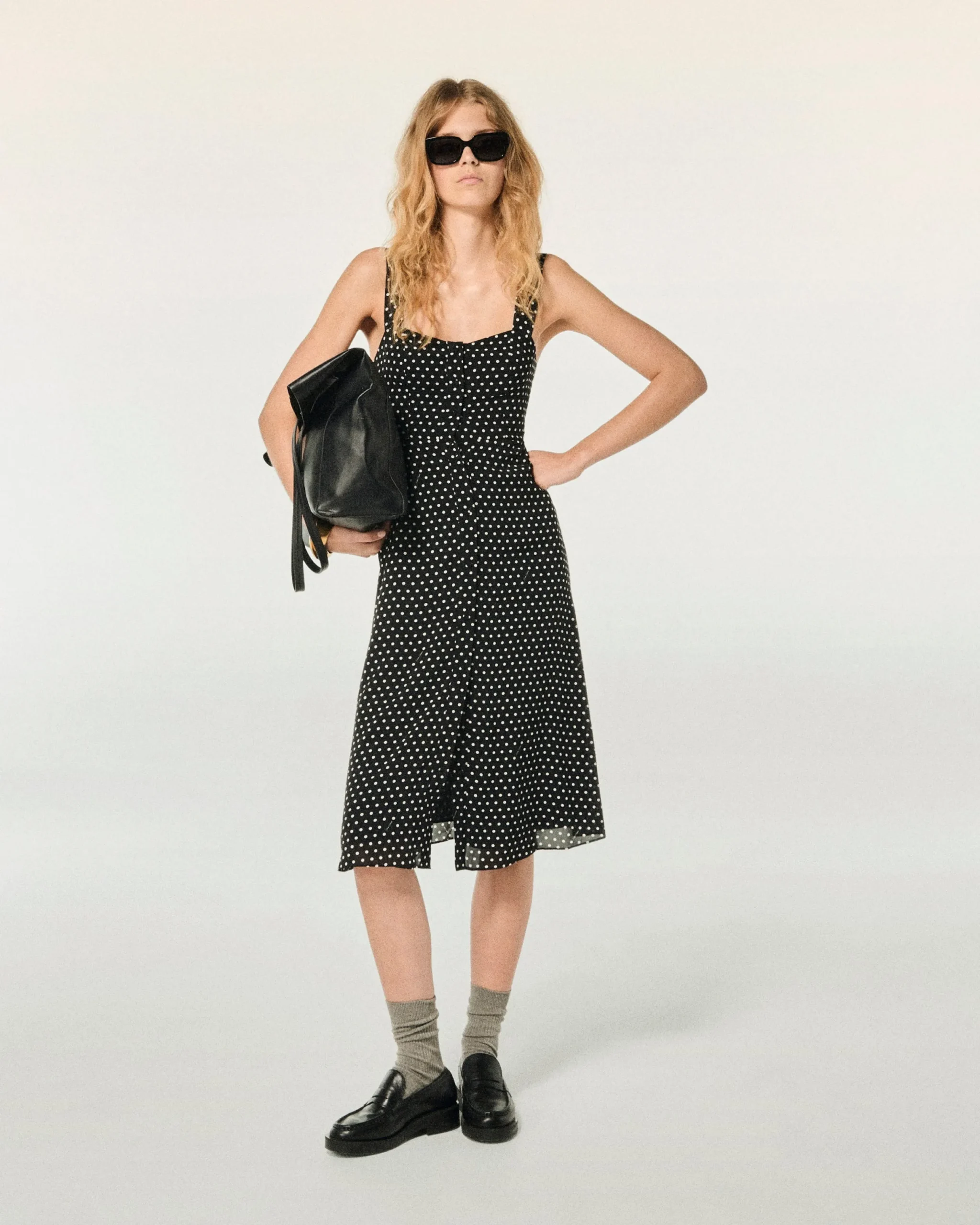 FROM FUTURE Robe Longue Bretelle Leatitia PoisNoir Cheap