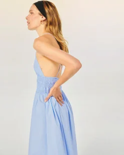 FROM FUTURE Robe Longue Bretelle Liah BabyBlue Flash Sale