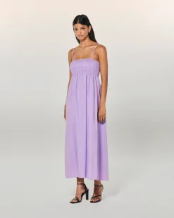 FROM FUTURE Robe Longue Bretelle Mara Lilas Fashion