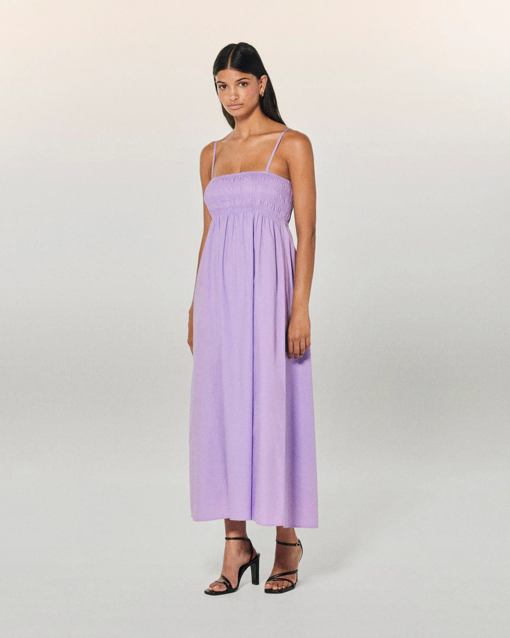 FROM FUTURE Robe Longue Bretelle Mara Lilas Fashion