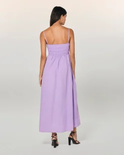 FROM FUTURE Robe Longue Bretelle Mara Lilas Fashion