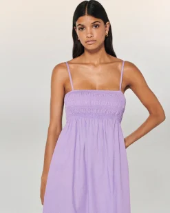 FROM FUTURE Robe Longue Bretelle Mara Lilas Fashion