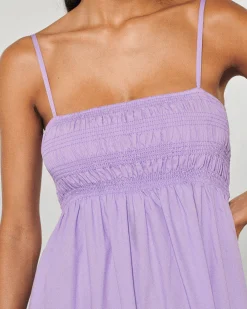 FROM FUTURE Robe Longue Bretelle Mara Lilas Fashion