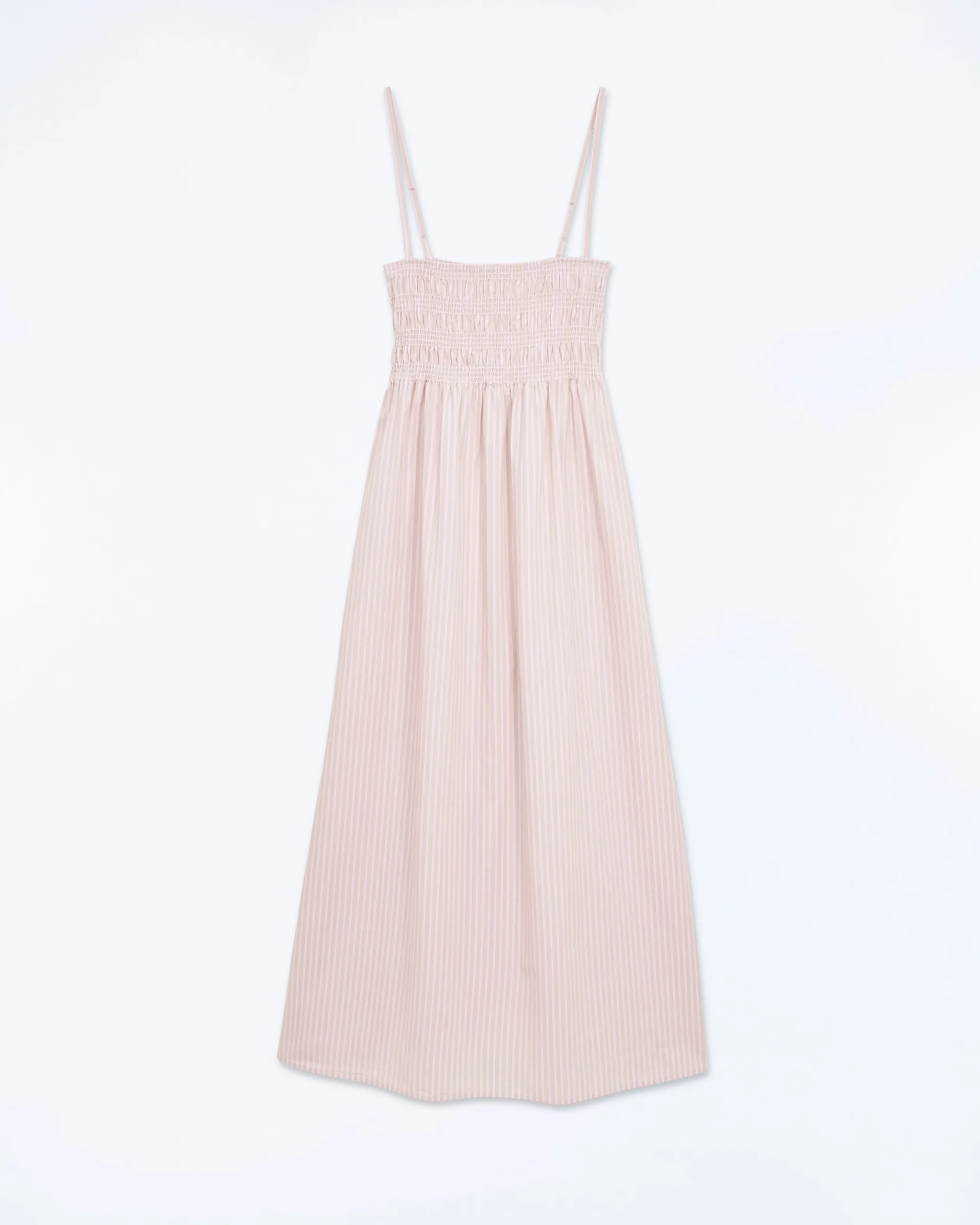 FROM FUTURE Robe Longue Bretelle Mara BeigeRayé Best Sale