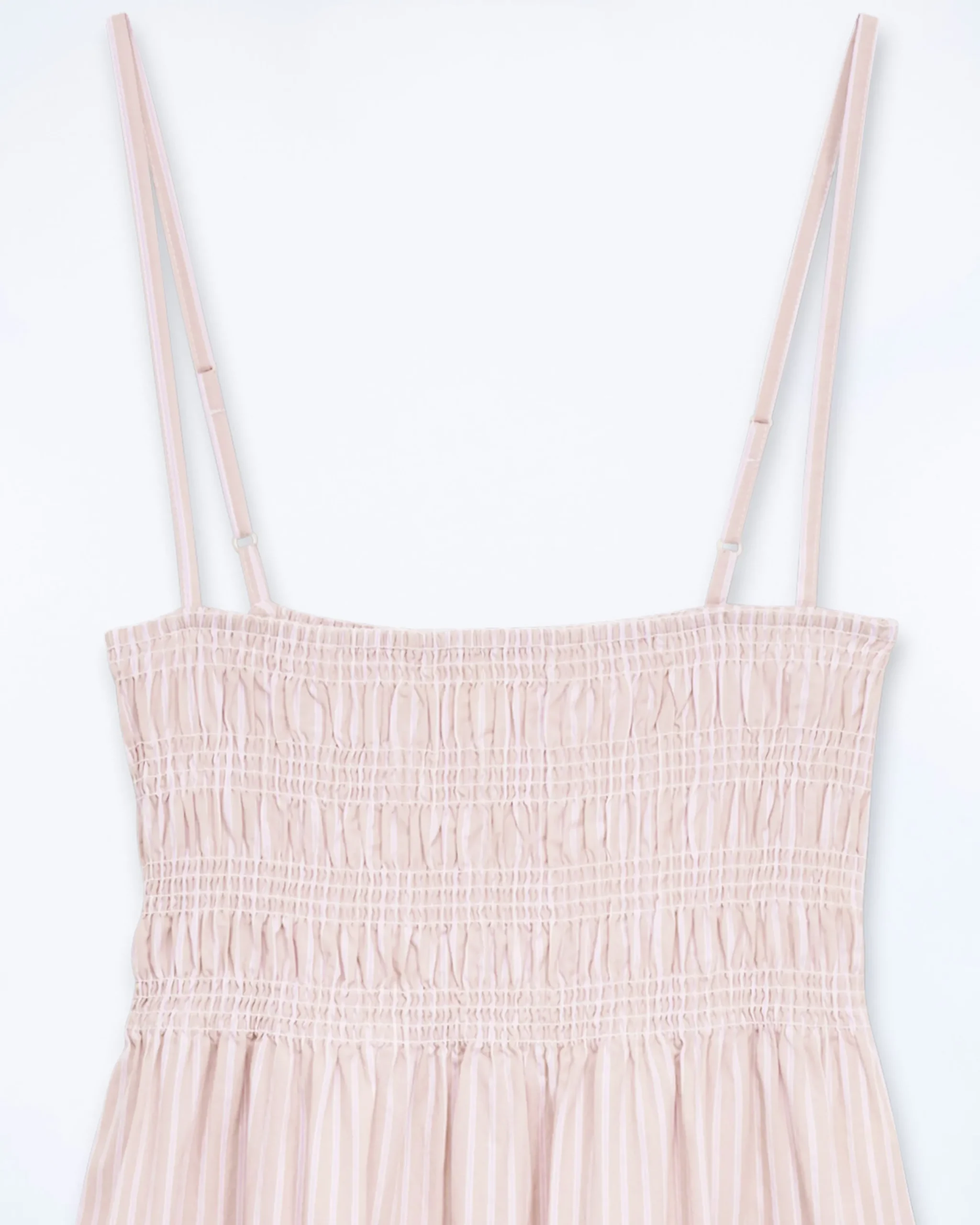 FROM FUTURE Robe Longue Bretelle Mara BeigeRayé Best Sale
