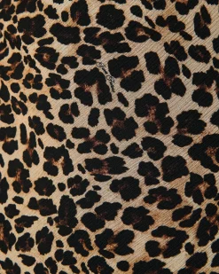 FROM FUTURE Robe Longue Bretelle Mousseline WinterLeopard Best Sale