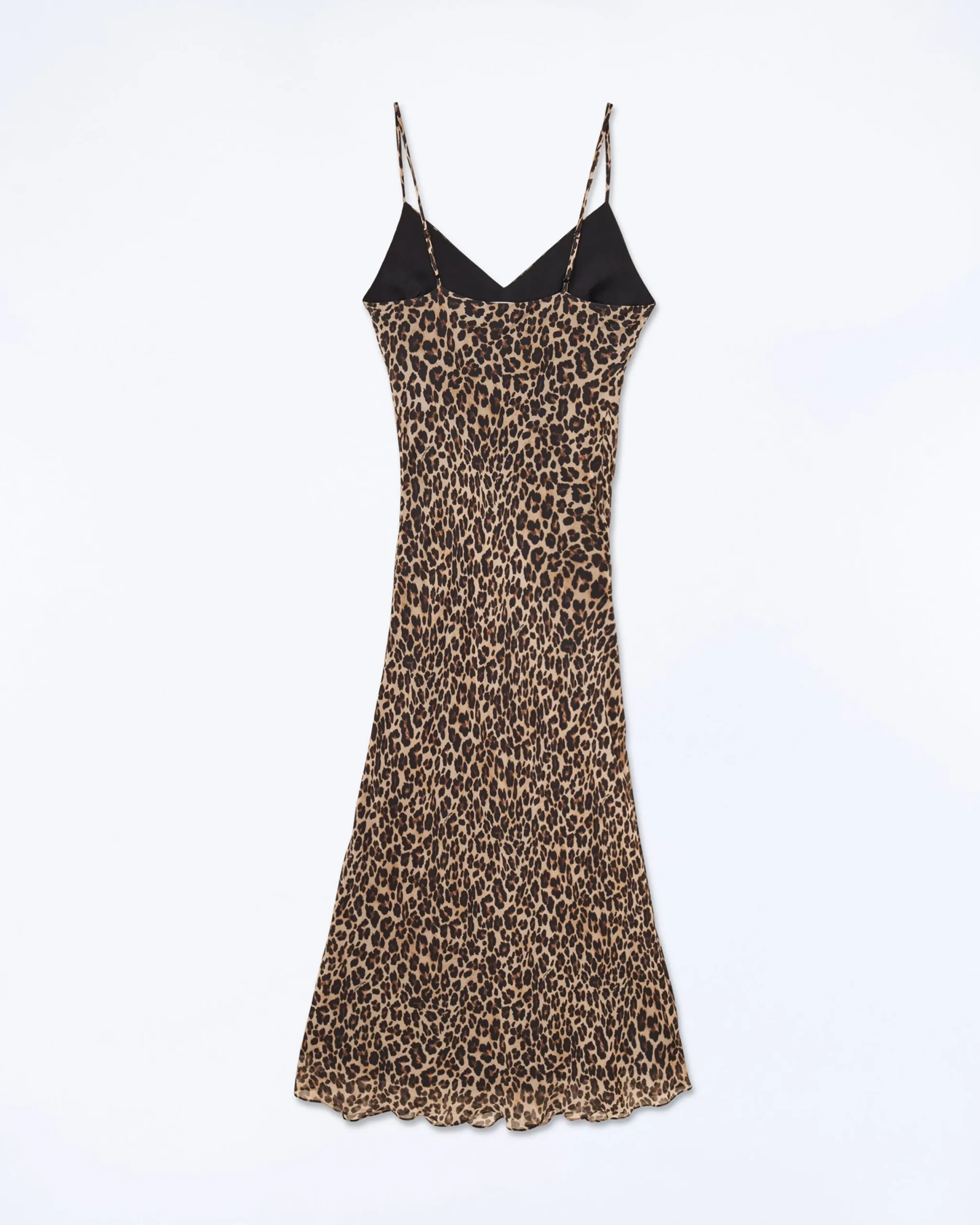 FROM FUTURE Robe Longue Bretelle Mousseline WinterLeopard Best Sale
