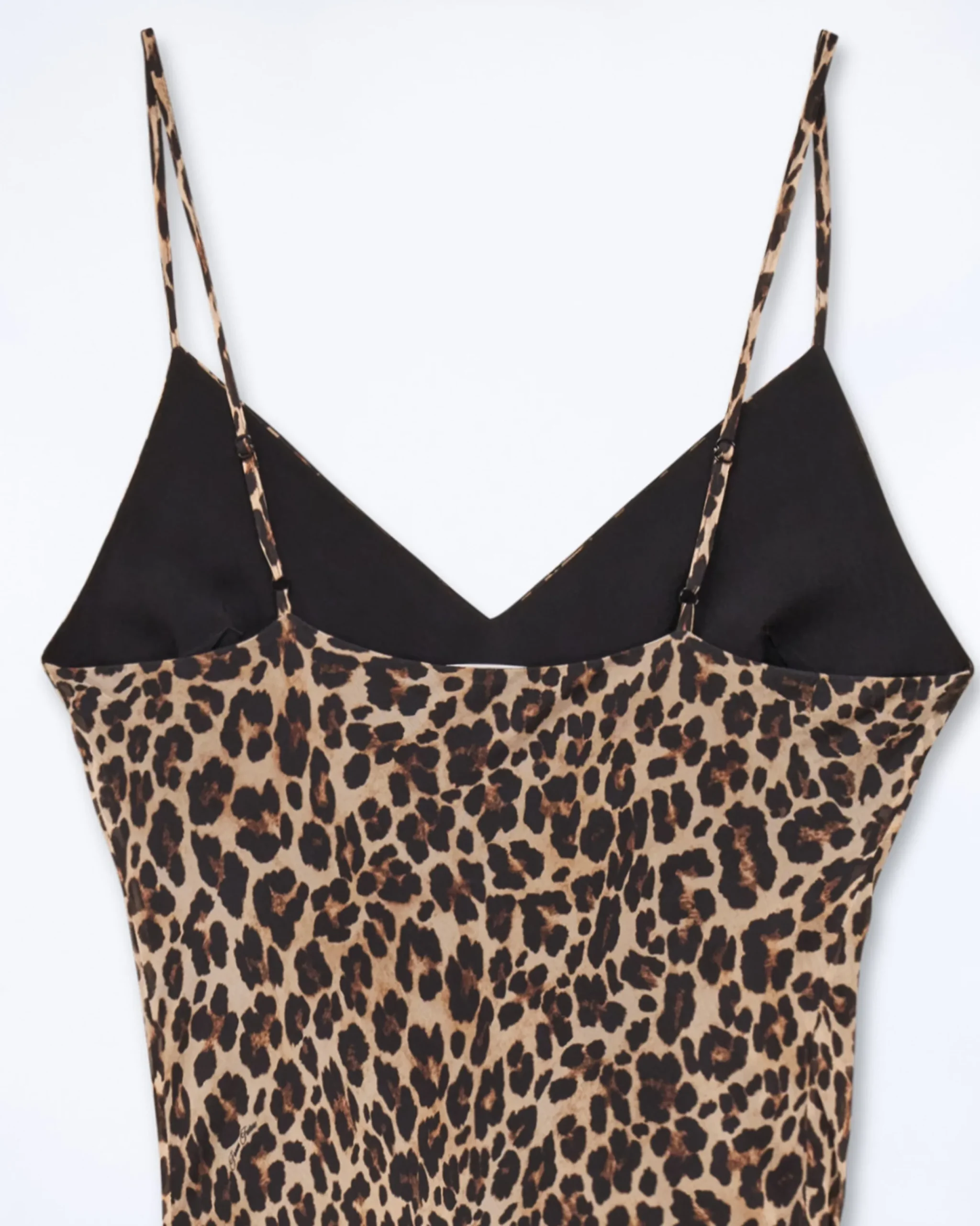 FROM FUTURE Robe Longue Bretelle Mousseline WinterLeopard Best Sale