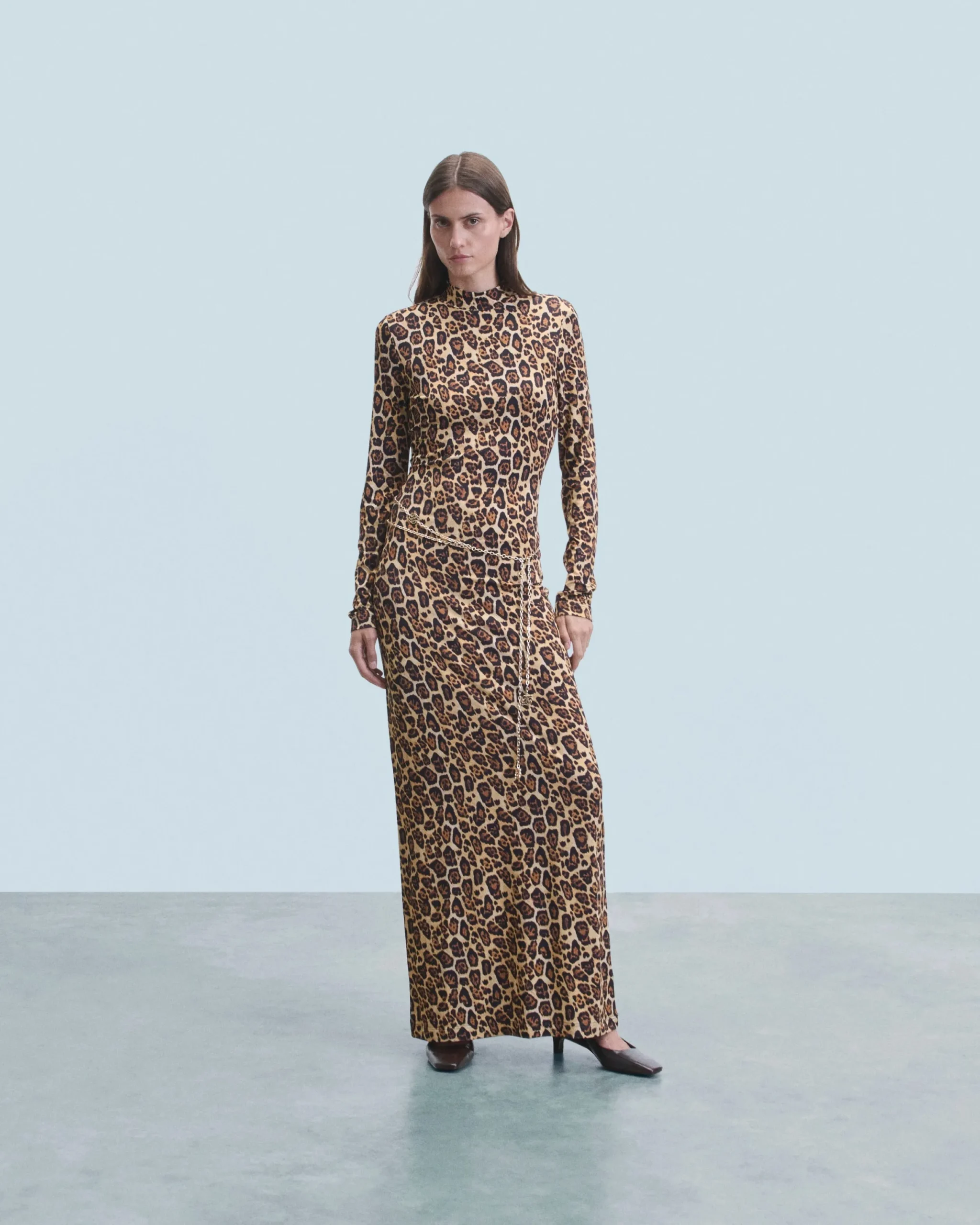 FROM FUTURE Robe Longue Manche Longue Jersey HotLeopard Outlet