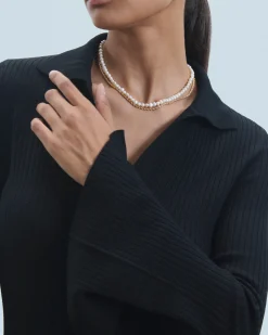 FROM FUTURE Robe Longue Manche Longue Col Polo Noir Best Sale