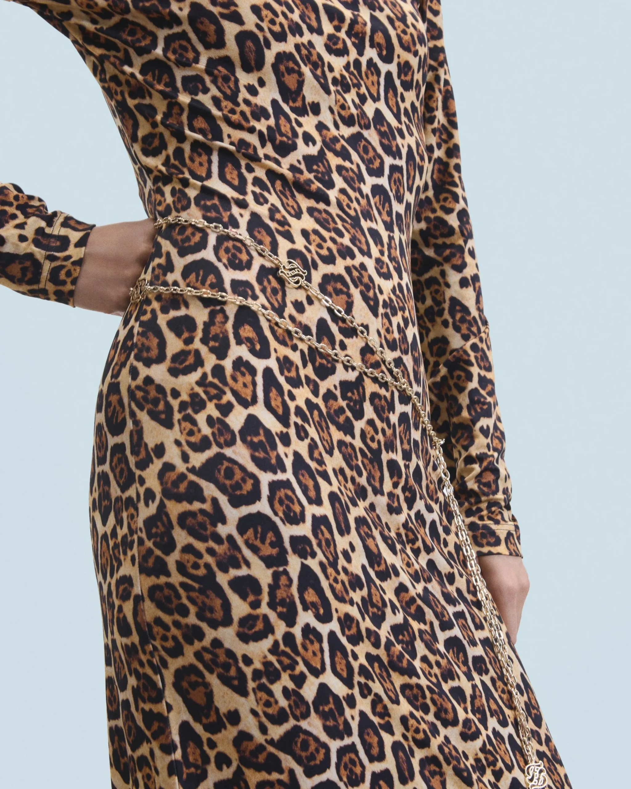 FROM FUTURE Robe Longue Manche Longue Jersey HotLeopard Outlet