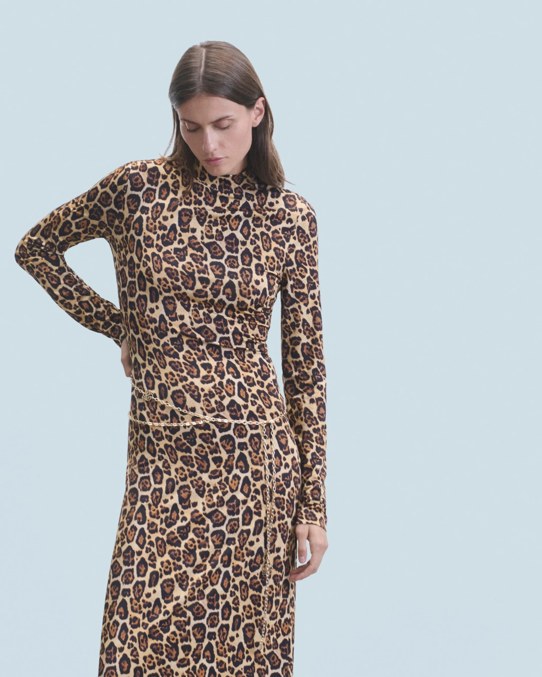 FROM FUTURE Robe Longue Manche Longue Jersey HotLeopard Outlet