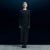 FROM FUTURE Robe Longue Manches Longues Noir Best Sale