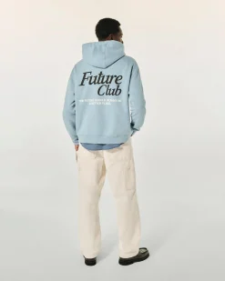 FROM FUTURE Sweatshirt Hoodie GreyBlue Best Sale