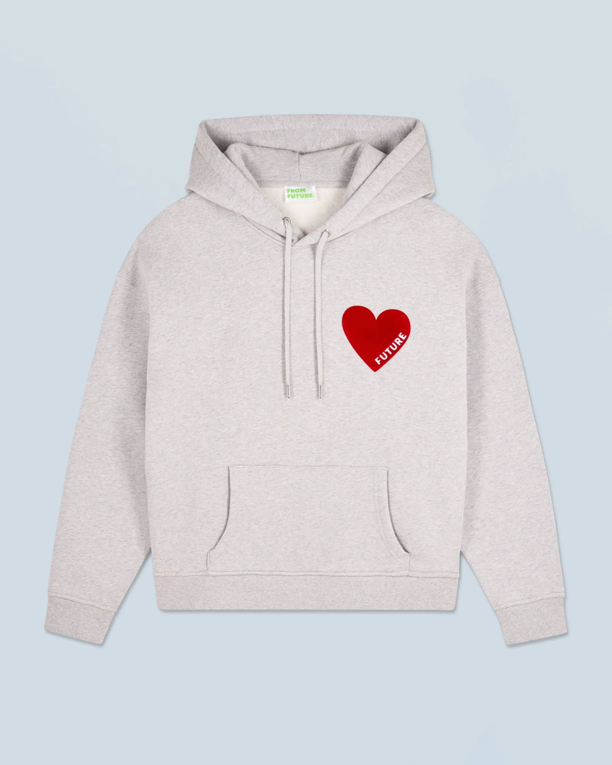 FROM FUTURE Sweatshirt Hoodie Coeur GrisChinéClair Cheap