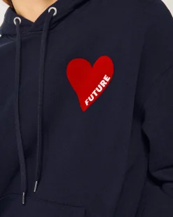 FROM FUTURE Sweatshirt Hoodie Coeur Navy Best Sale