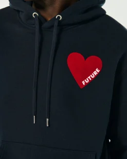 FROM FUTURE Sweatshirt Hoodie Coeur Navy Discount