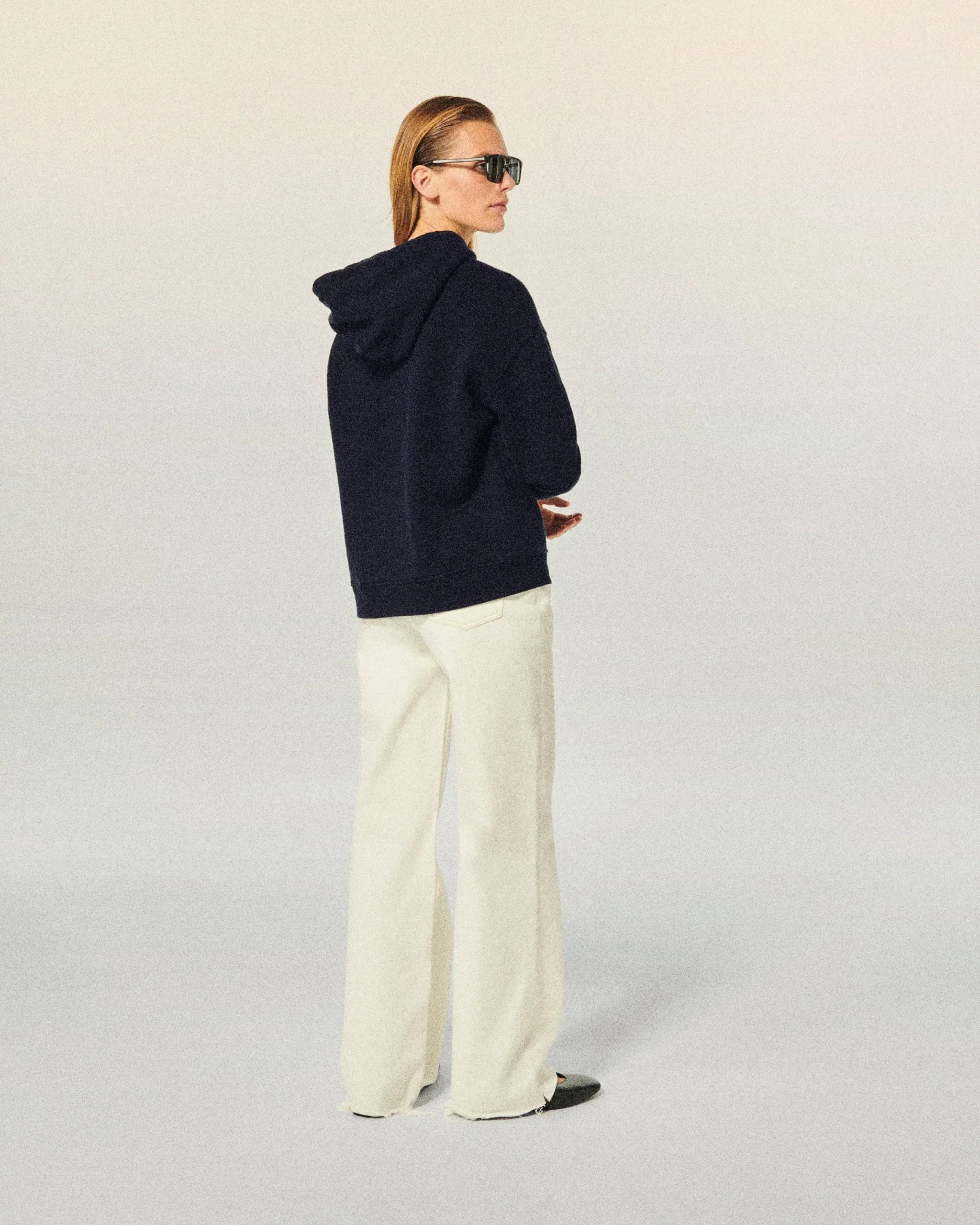 FROM FUTURE Sweatshirt Hoodie Coeur Navy Best Sale