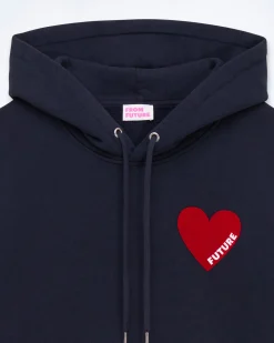 FROM FUTURE Sweatshirt Hoodie Coeur Navy Discount
