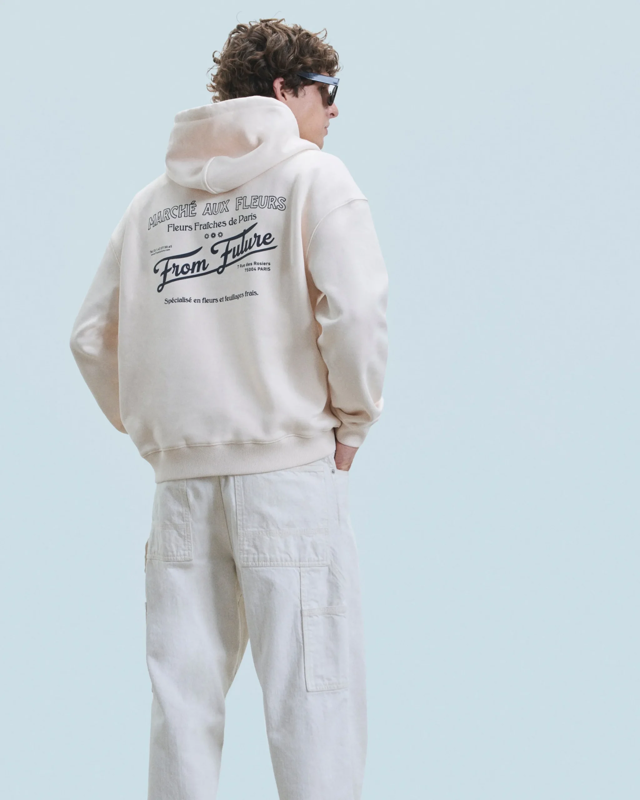 FROM FUTURE Sweatshirt Hoodie Marché Aux Fleurs Sable Outlet