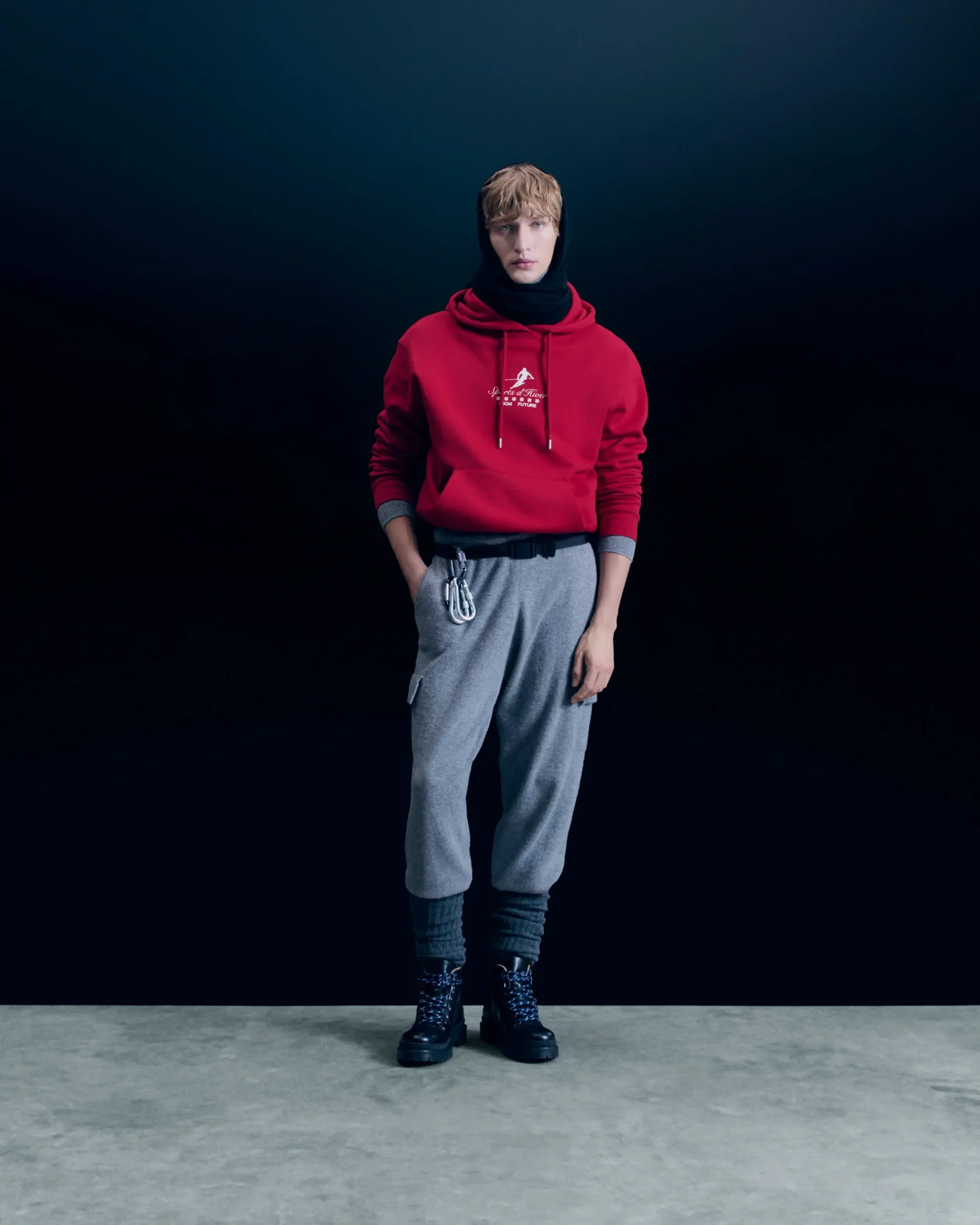 FROM FUTURE Sweatshirt Hoodie Ski Club DarkRed Flash Sale