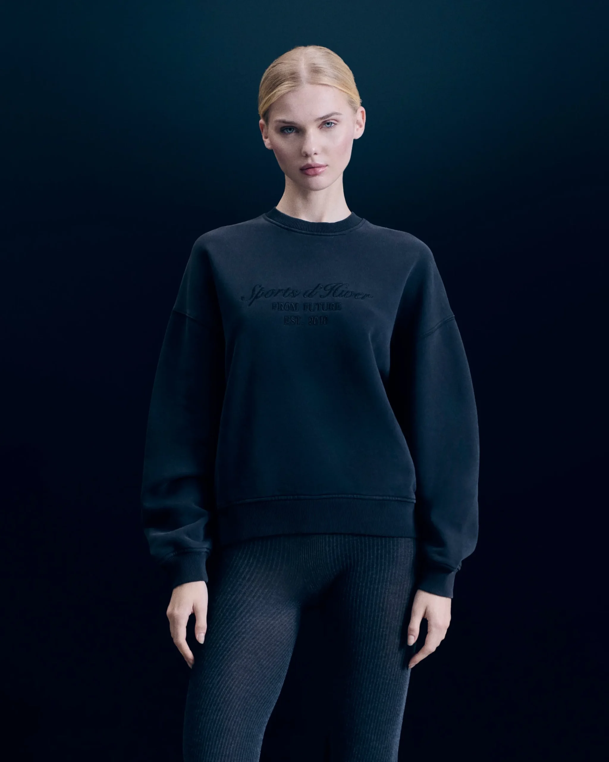 FROM FUTURE Sweatshirt Hoodie Ski Club WashedBlack Cheap
