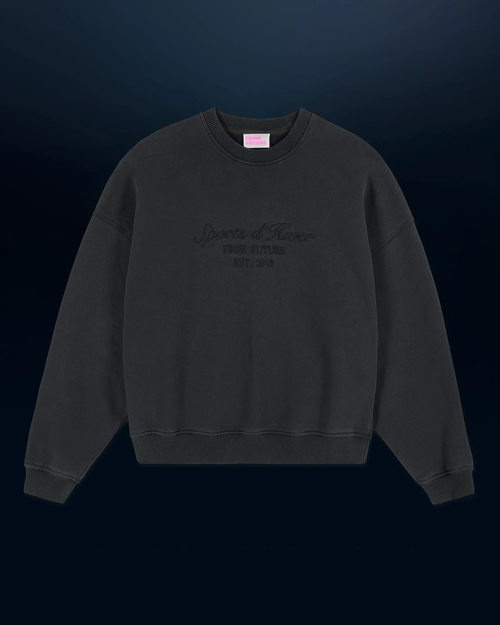 FROM FUTURE Sweatshirt Hoodie Ski Club WashedBlack Cheap