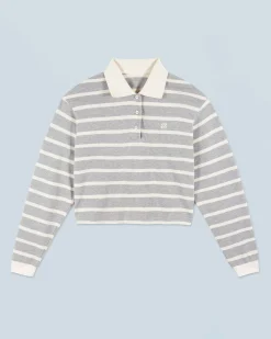FROM FUTURE Sweatshirt Polo FF GrisChinéClair Discount