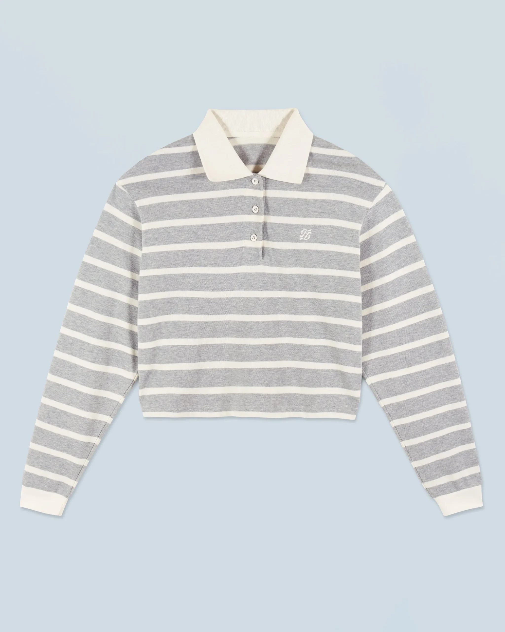 FROM FUTURE Sweatshirt Polo FF GrisChinéClair Discount