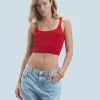 FROM FUTURE Top Bretelle HotRed Fashion