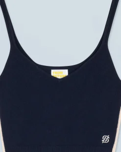 FROM FUTURE Top Bretelle Navy Cheap
