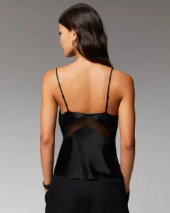 FROM FUTURE Top Bretelle Dentelle Noir Store