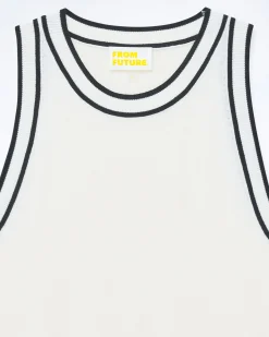 FROM FUTURE Top Bretelle Isa Ecru Flash Sale