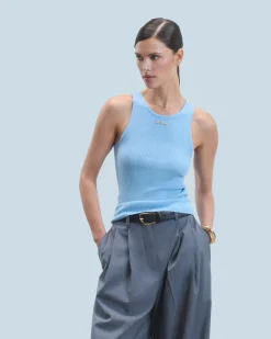 FROM FUTURE Top Débardeur BabyBlue Discount