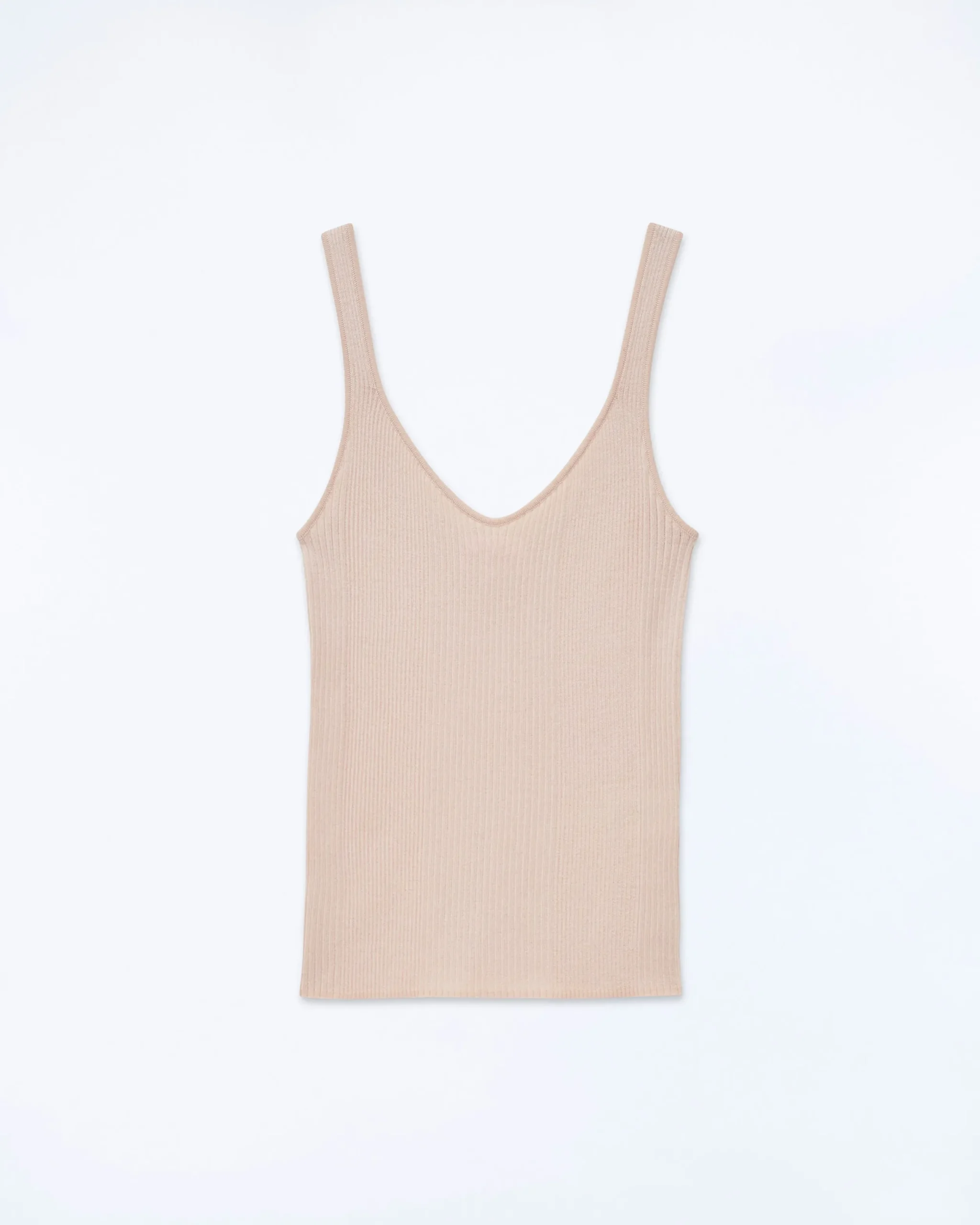 FROM FUTURE Top Débardeur à Côtes Uni LightBeige Best Sale