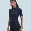 FROM FUTURE Top Manches Courtes Navy Sale