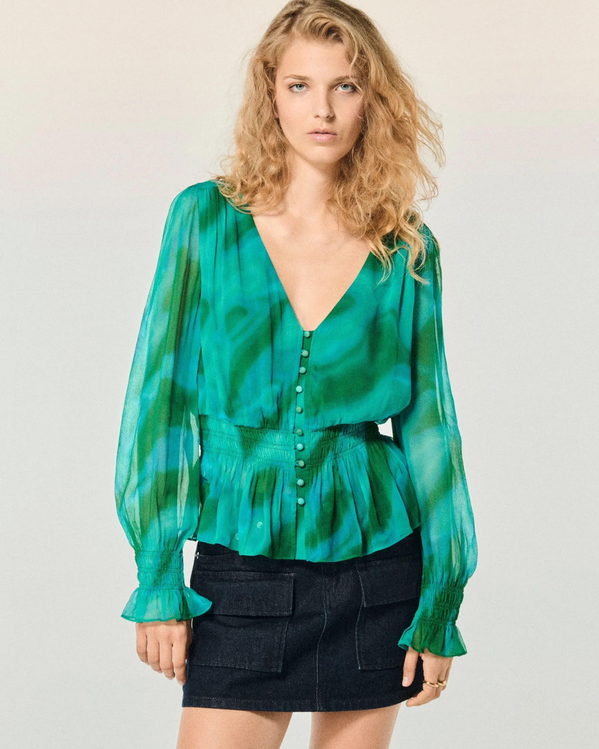 FROM FUTURE Top Manches Longues Golda MarvelousGreen Cheap