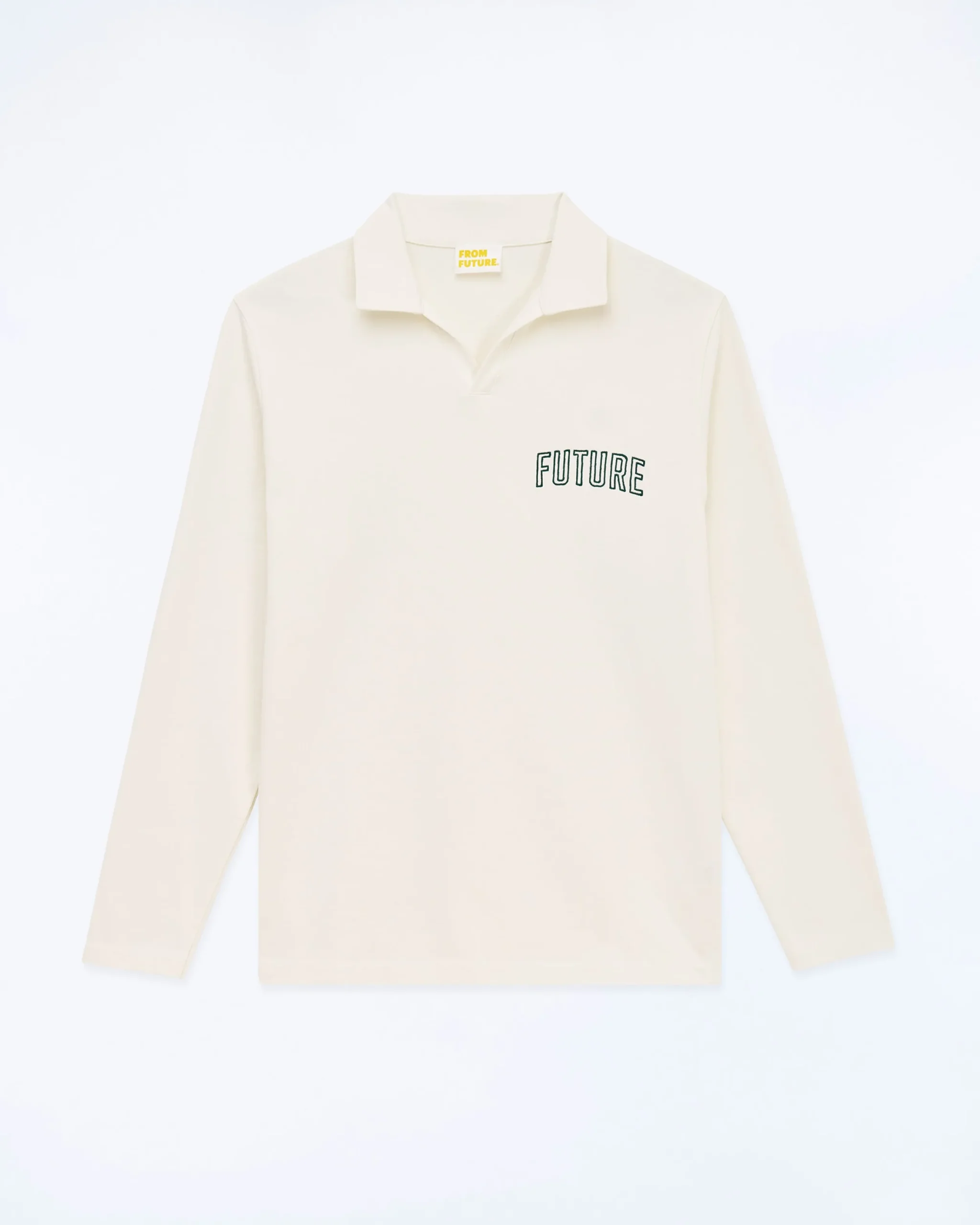 FROM FUTURE T-shirt Col Polo Future Ecru Cheap