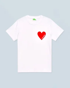 FROM FUTURE T-shirt Col Rond Coeur Blanc Store