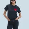 FROM FUTURE T-shirt Col Rond Coeur Noir Shop