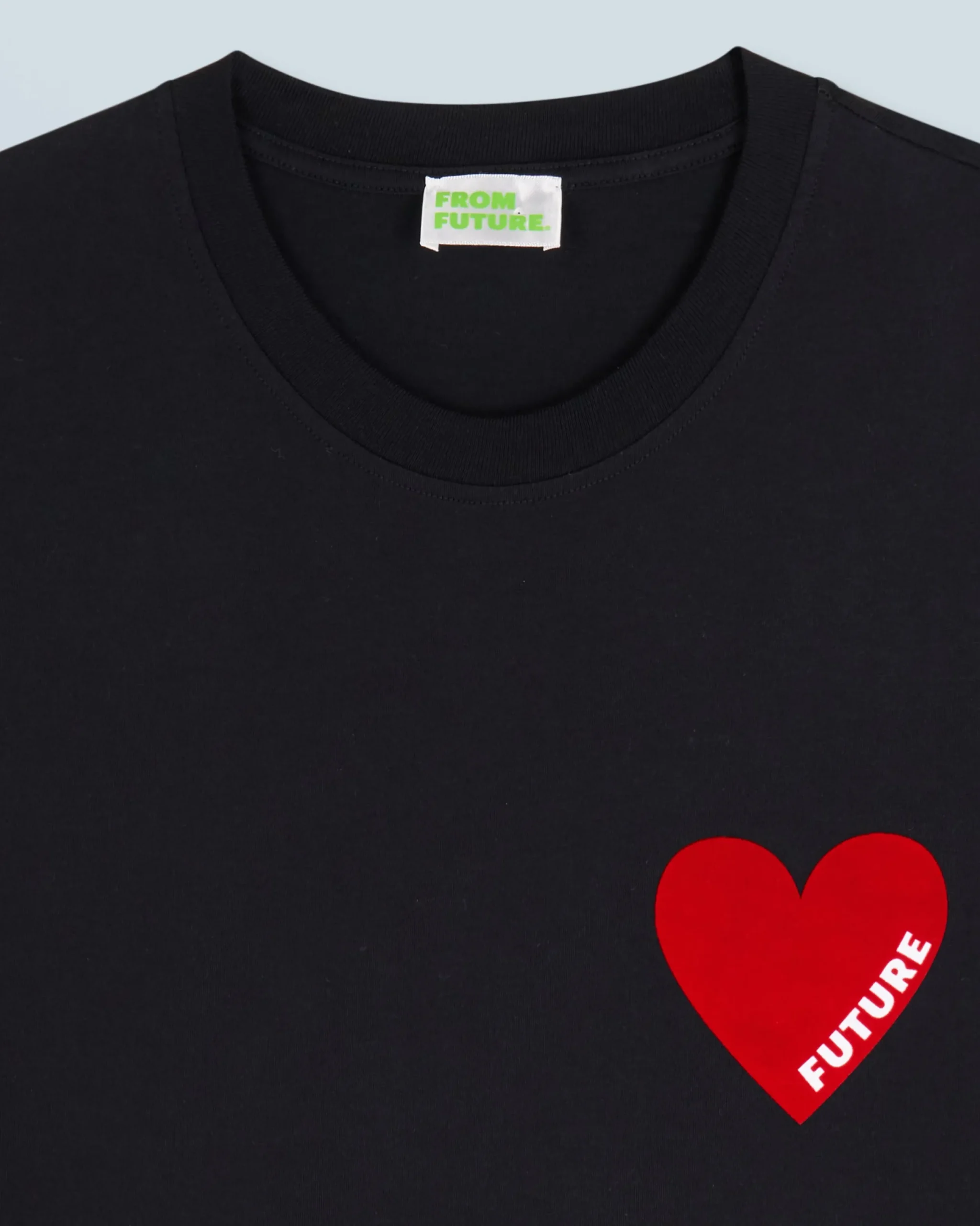 FROM FUTURE T-shirt Col Rond Coeur Noir Shop