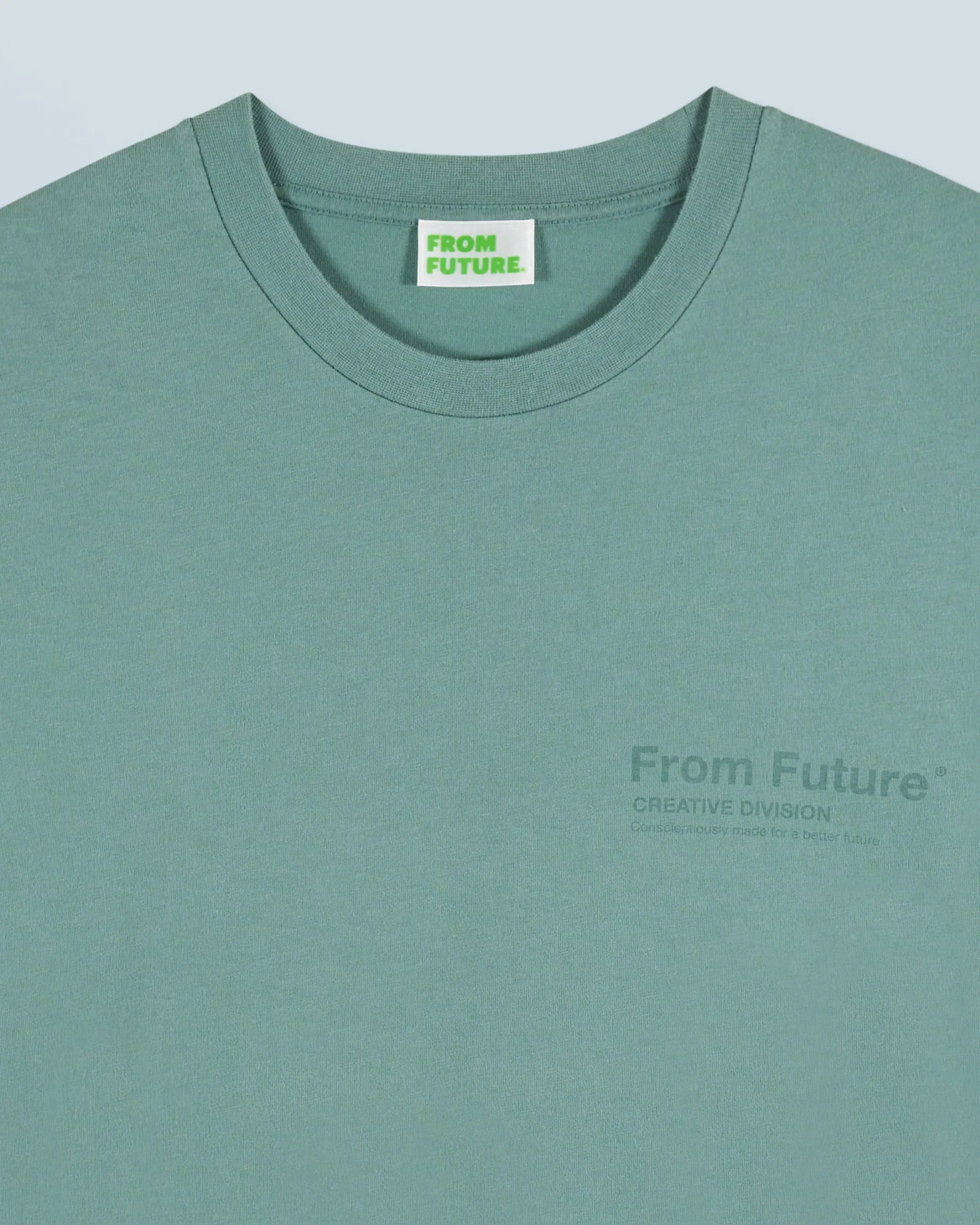 FROM FUTURE T-shirt Col Rond Creative Division WashedGreenAmande Outlet