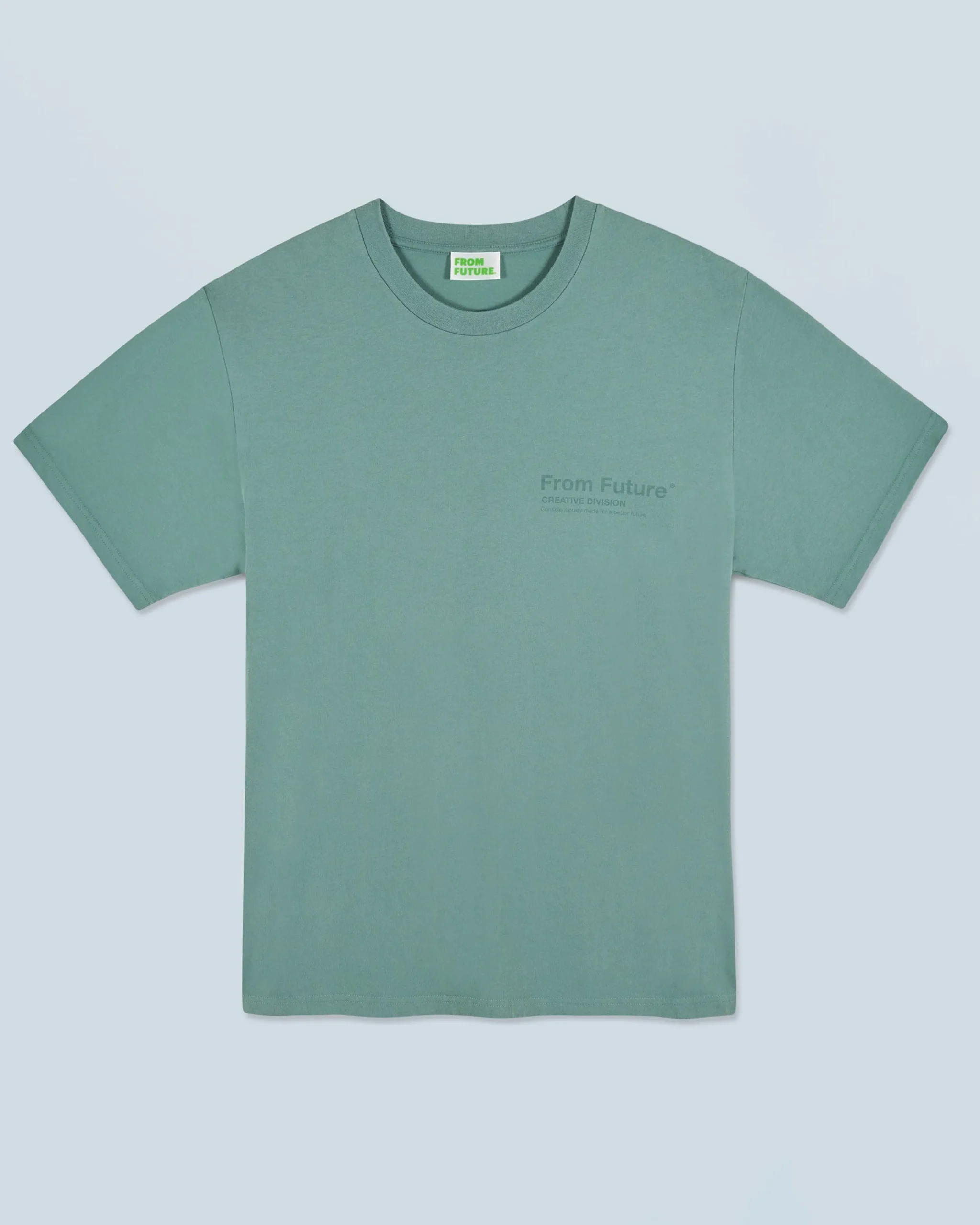 FROM FUTURE T-shirt Col Rond Creative Division WashedGreenAmande Outlet