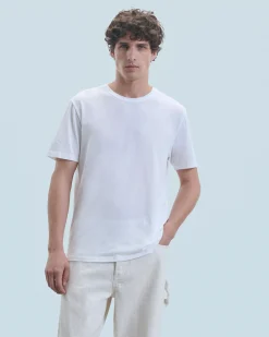 FROM FUTURE T-shirt Col Rond Manches Courtes Blanc Fashion