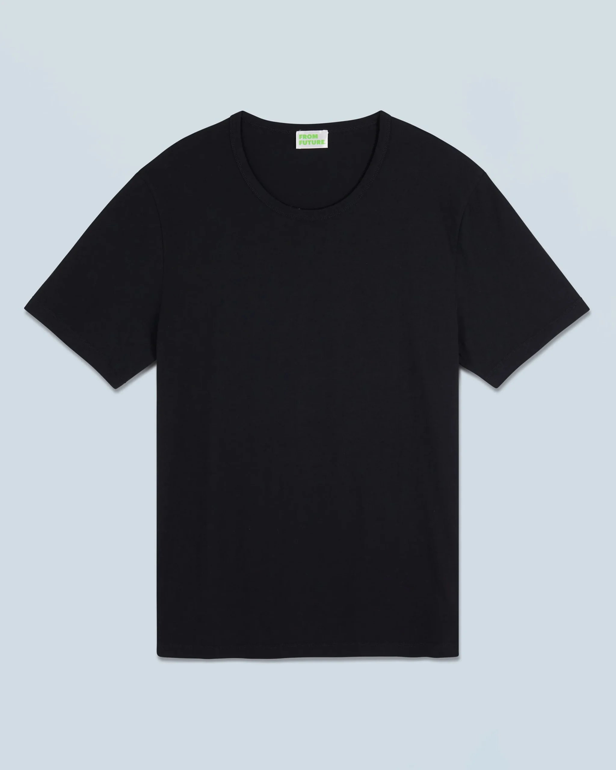 FROM FUTURE T-shirt Col Rond Manches Courtes Noir Cheap